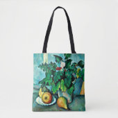 Tote Bag Cezanne - Pot de primeurs et fruits (Devant)