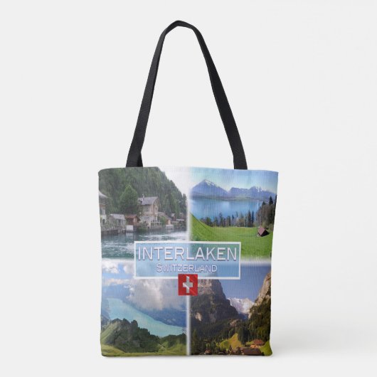 Tote Bag CH Switzerland - Interlaken - Lac Thun - Thunerse (Dos)