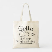 Tote Bag Chaîne de cello le long (Dos)
