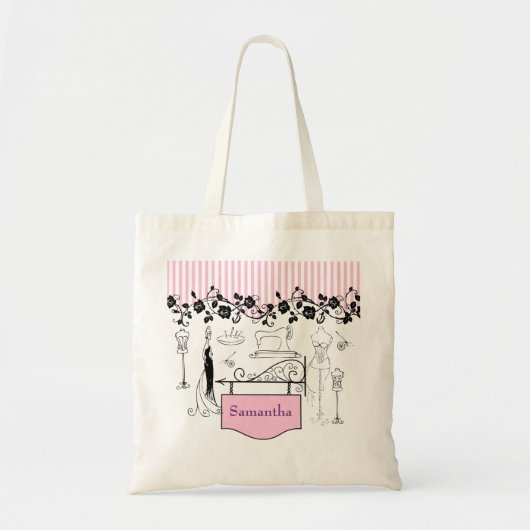 Tote Bag Chaîne de couture vintage (Devant)