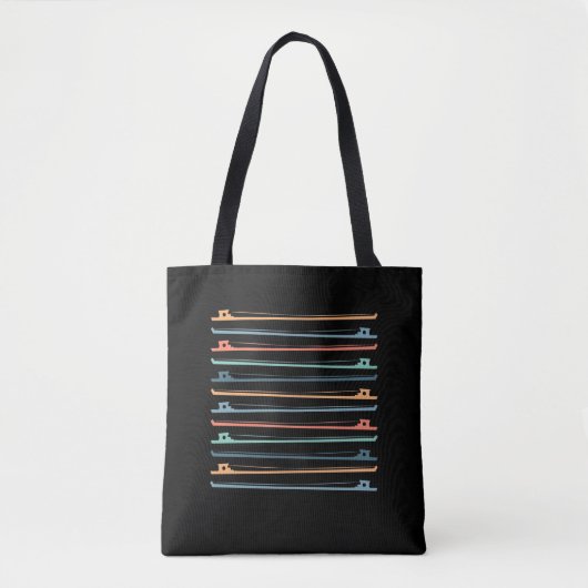 Tote Bag Chaîne Instrument Bows Violon Fiddle Cello Player (Devant)