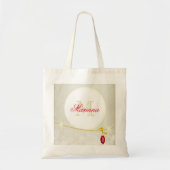 Tote Bag Chaîne Or Et Ruby Rouge (Devant)