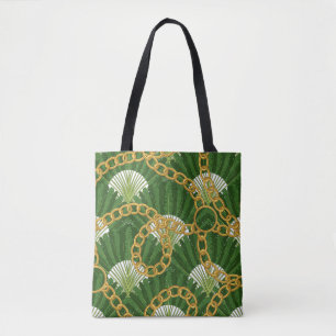 Tote Bag Chaînes Ravenala & Gold : Élégance Vintage