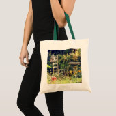 Tote Bag 'Chaise avec Casquette dans le jardin' Budget Canv (Devant (produit))