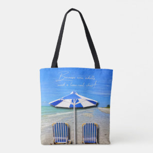 Tote Bag Chaise de détente pour adultes de la plage de l'îl
