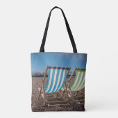 Tote Bag Chaises de plate-forme regardant la mer (Dos)