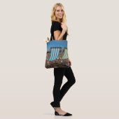Tote Bag Chaises de plate-forme regardant la mer (Sur le modèle)