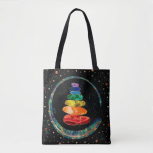 Tote Bag Chakras Zen Stones et Enso circle