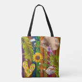Tote Bag Chaleureux Jours ensoleillés Colorée Plage tropica (Dos)