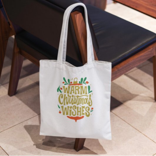 Tote Bag Chaleureux voeux de Noël