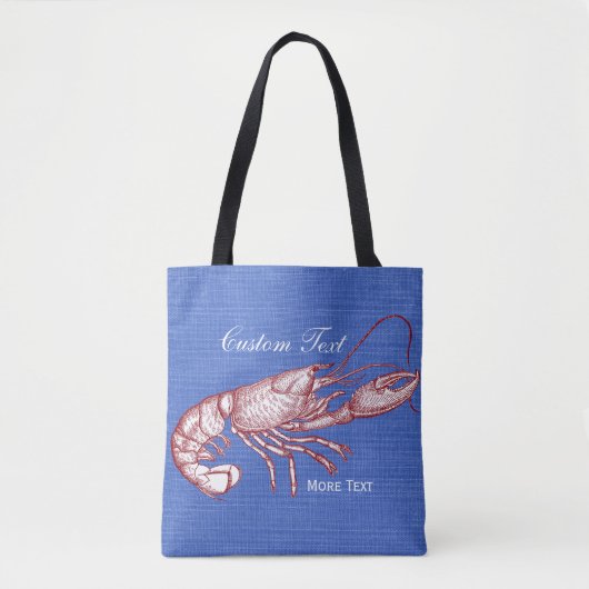 Tote Bag Chambre de plage faite sur commande de homard (Devant)