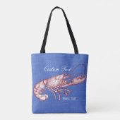 Tote Bag Chambre de plage faite sur commande de homard (Dos)