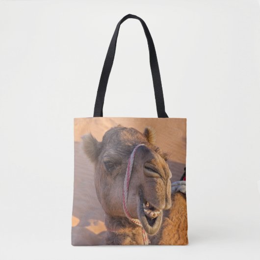 Tote Bag Chameau avec une expression faciale drôle - Oman (Devant)