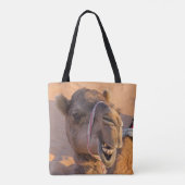 Tote Bag Chameau avec une expression faciale drôle - Oman (Dos)