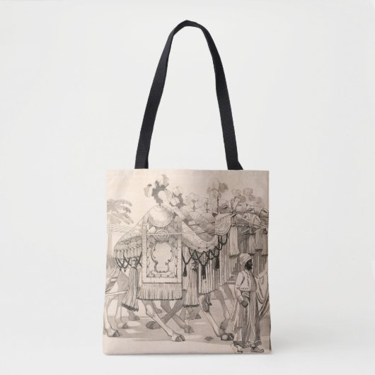 Tote Bag Chameaux Marchant Habillés En Costume (Devant)