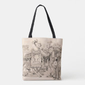 Tote Bag Chameaux Marchant Habillés En Costume (Dos)