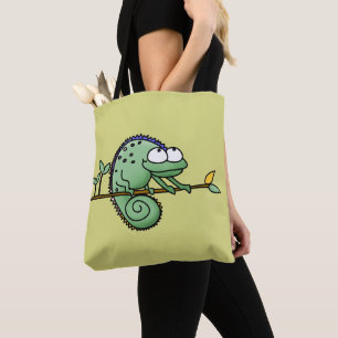 Tote Bag Chameleon Cute Funny