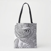 Tote Bag Chameleon Face Fourre-tout (Devant)