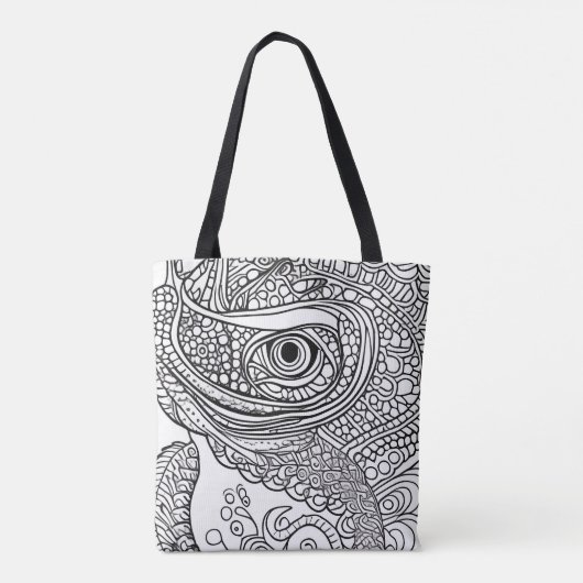 Tote Bag Chameleon Face Fourre-tout (Dos)