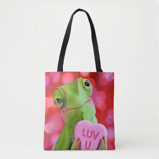 Tote Bag Chameleon Heart (Luv U) (Devant)
