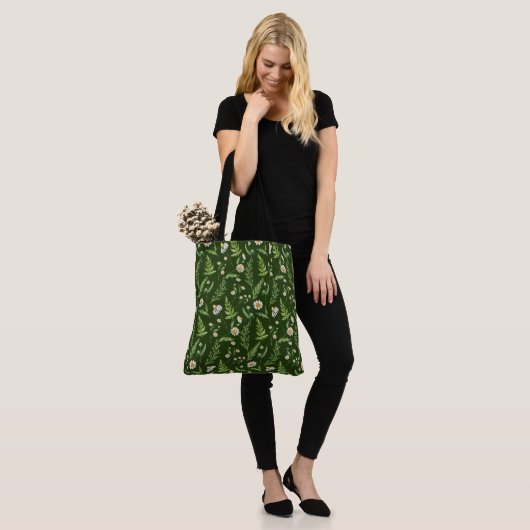 Tote Bag Chamomile Fleur Botanique Rustique Motif (Sur le modèle)