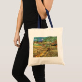 Tote Bag Champ de blé clos avec paysan de Vincent van Gogh (Devant (produit))