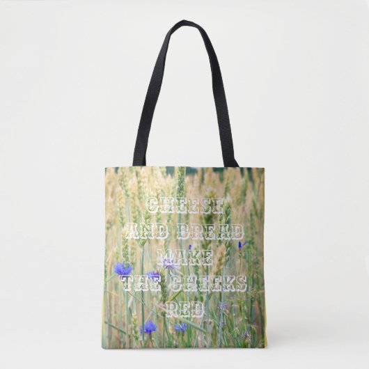 Tote Bag Champ de blé d'été avec fleurs de maïs (Devant)