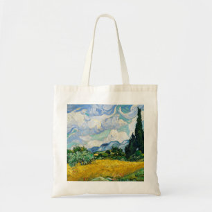 Tote Bag Champ de blé Van Gogh avec Cyprès. Impressionnisme