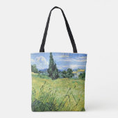 Tote Bag Champ de blé vert avec cyprès, (Dos)
