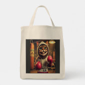 Tote Bag Champ de boxe ? - Chat avec gants de boxe (Dos)