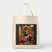 Tote Bag Champ de boxe ? - Chat avec gants de boxe (Devant)