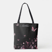 Tote Bag Champ de fleurs avec papillons (Dos)