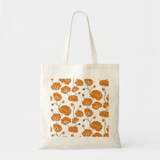 Tote Bag Champ de pavots orange (Devant)
