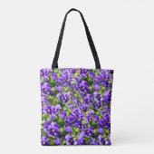 Tote Bag Champ de Purple Pansy (Dos)
