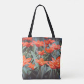 Tote Bag Champ de tulipe rouge (Dos)