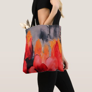 Tote Bag Champ de tulipes – Intensité florale abstraite