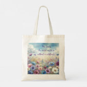 Tote Bag Champ fleur sauvage et devis (Dos)