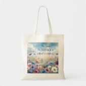 Tote Bag Champ fleur sauvage et devis (Devant)