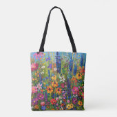 Tote Bag Champ fleur sauvage Peinture acrylique (Dos)