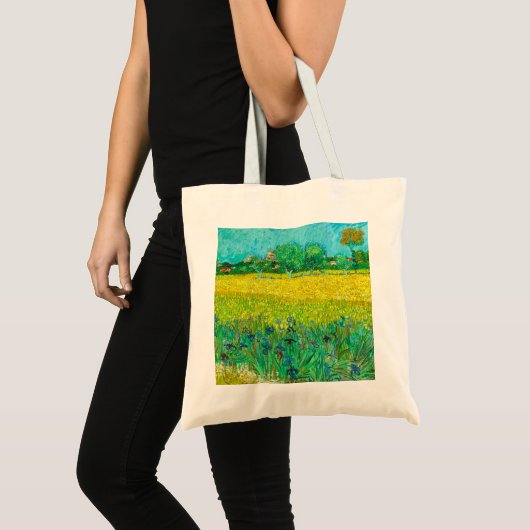 Tote Bag Champ Van Gogh avec Irises près d'Arles (Devant (produit))
