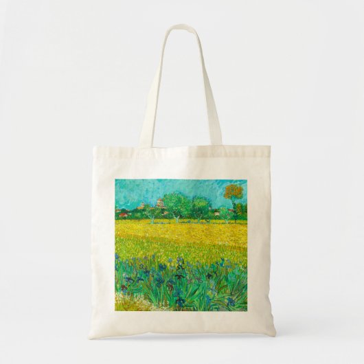 Tote Bag Champ Van Gogh avec Irises près d'Arles (Devant)