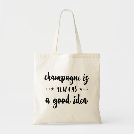 TOTE BAG CHAMPAGNE EST TOUJOURS UNE BONNE IDÉE (Devant)