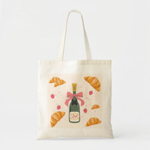 Tote Bag Champagne et croissants