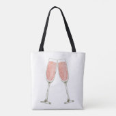 Tote Bag Champagne rose personnalisé (Dos)