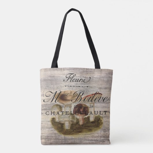 Tote Bag champignon botanique rustique hipster (Dos)