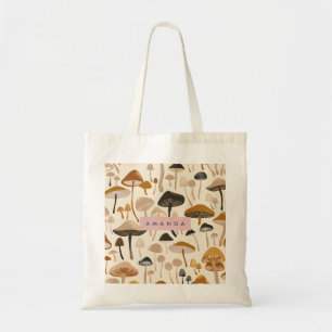 Tote Bag Champignon Personnalisé Fantaisiste de la Forêt