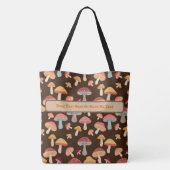 Tote Bag Champignon Toadstool Forêt de bois Boho Hippie (Dos)
