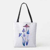 Tote Bag Champignons Aquarelle Art Insigne rond (Dos)