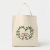 Tote Bag Champignons avec Feuilles de fougère (Devant)