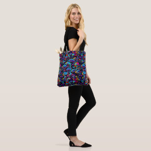 Tote Bag Champignons bioluminescents rétro